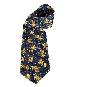 American Eagle Outfitters cotton sunflower and polka dot tie.